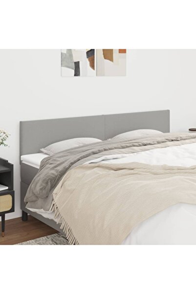 Concept Tăblii de pat, 2 buc, gri deschis, 90x5x78/88 cm, textil