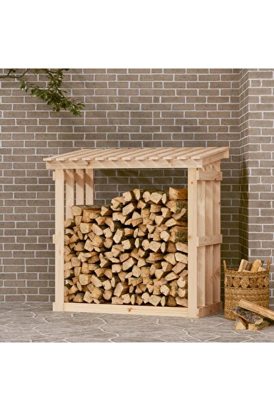 Concept Ράφι για καυσόξυλα, 108x64,5x109 cm, μασίφ ξύλο πεύκου