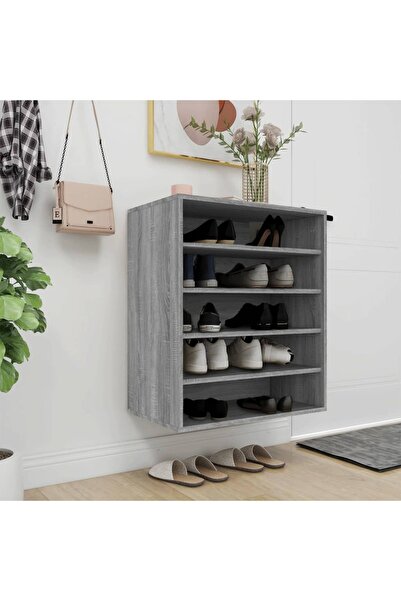 Concept Ράφι παπουτσιών, γκρι sonoma, 60x35x70 εκ., σύνθετο ξύλο