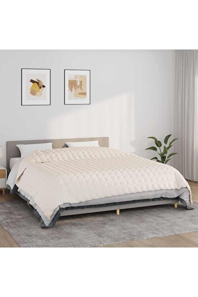 Concept Pătură cu greutăți, crem deschis, 235x290 cm, 15 kg, textil