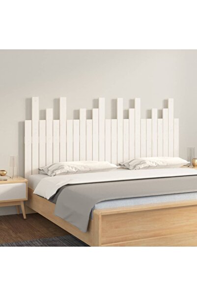 Concept Κεφαλάρι τοίχου, λευκό, 159,5x3x80 cm, μασίφ ξύλο πεύκου