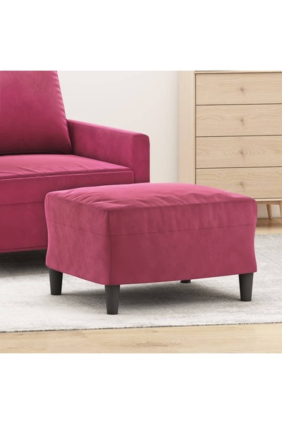 Concept Σκαμπό, κόκκινο κρασιού, 60x50x41 cm, Βελούδο