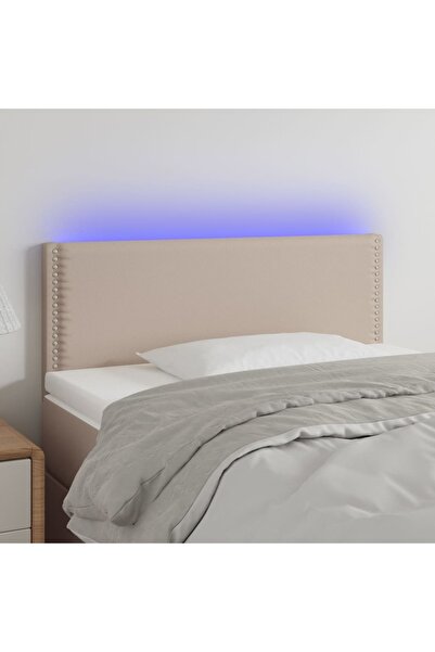 Concept Κεφαλάρι LED, καπουτσίνο, 80x5x78/88cm, οικολογικό Δερμάτινο