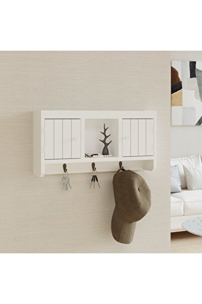 Concept Κλειδοθήκη, λευκό, 40x8,5x20 cm, επεξεργασμένο ξύλο και χάλυβας