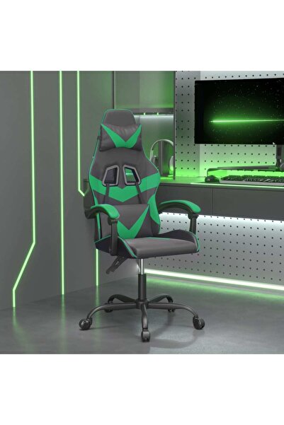 Concept Περιστρεφόμενη καρέκλα gaming, μαύρη και πράσινη, οικολογικό Δερμάτινο