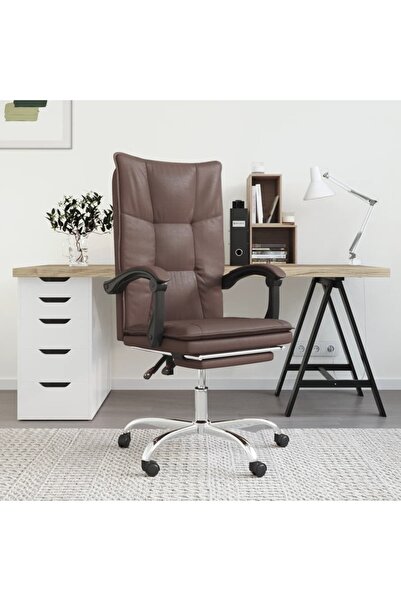 Concept Ανακλινόμενη καρέκλα γραφείου, καφέ, οικολογικό Δερμάτινο