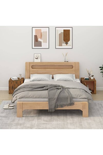 Concept Κομοδίνα, 2 τεμ., καπνιστή δρυς, 50x39x47 εκ.