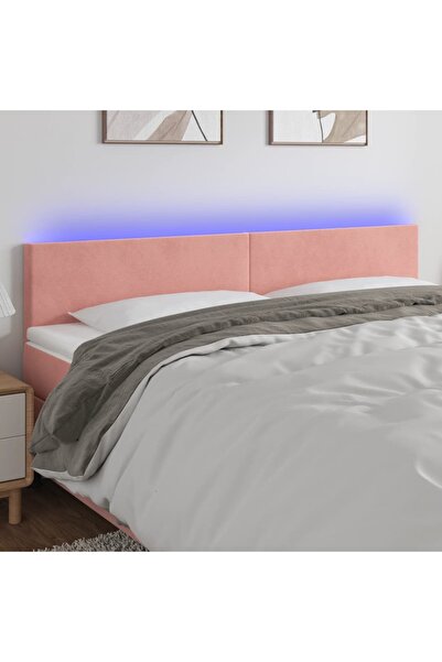 Concept Κεφαλάρι LED, ροζ, 160x5x78/88 cm, Βελούδο