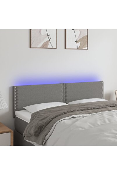 Concept Κεφαλάρι LED, σκούρο γκρι, 144x5x78/88 cm, ύφασμα