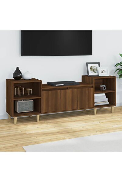 Concept Comodă TV, stejar maro, 160x35x55 cm, lemn prelucrat