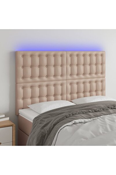 Concept Κεφαλάρι LED, καπουτσίνο, 144x5x118/128 cm, Δερμάτινο