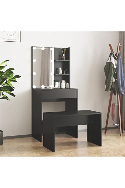 Concept Σετ μπουντουάρ LED, λευκό, επεξεργασμένο ξύλο