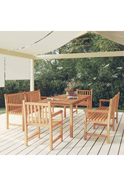 Concept Σετ τραπεζαρίας κήπου, από μασίφ ξύλο τικ, 5 τεμάχια