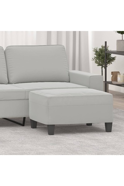 Concept Taburet, gri deschis, 70x55x41 cm, microfibră