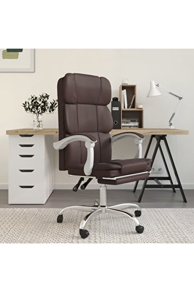 Concept Ανακλινόμενη καρέκλα γραφείου, καφέ, οικολογικό Δερμάτινο
