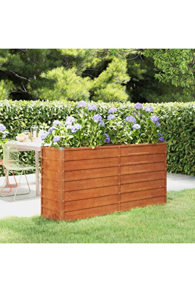 Concept Jardinieră de grădină, gri, 160x40x77 cm, oțel corten