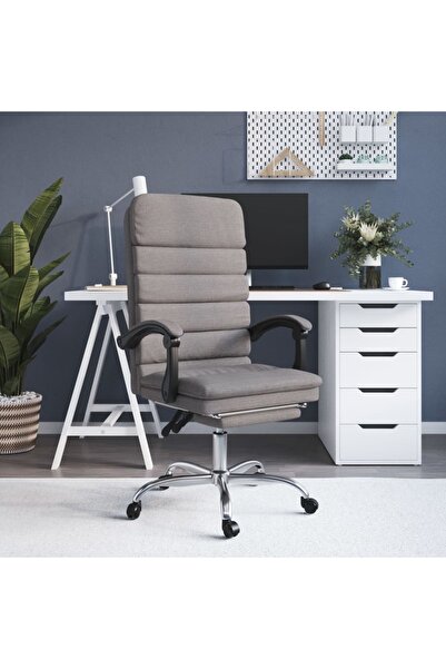 Concept Ανακλινόμενη καρέκλα γραφείου με δυνατότητα μασάζ, γκρι-μπεζ, ύφασμα