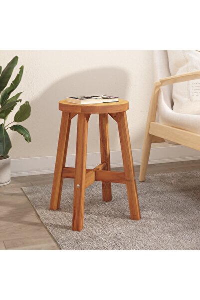 Concept Taburet, maro, 38x38x45 cm, lemn masiv de acacia