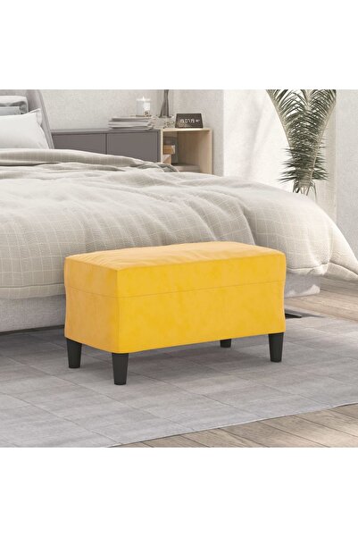 Concept Πάγκος, κίτρινος, 70x35x41 εκ., Βελούδο