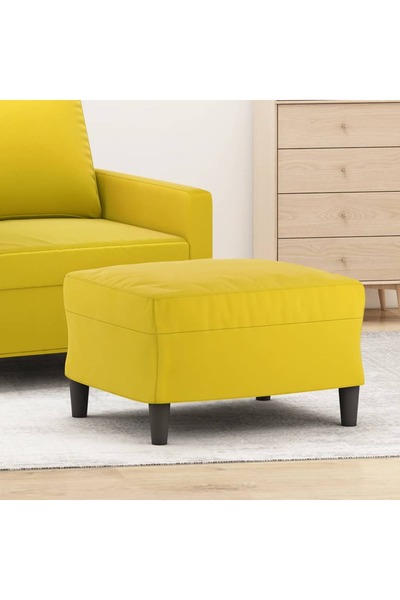 Concept Taburet, galben, 60x50x41 cm, catifea