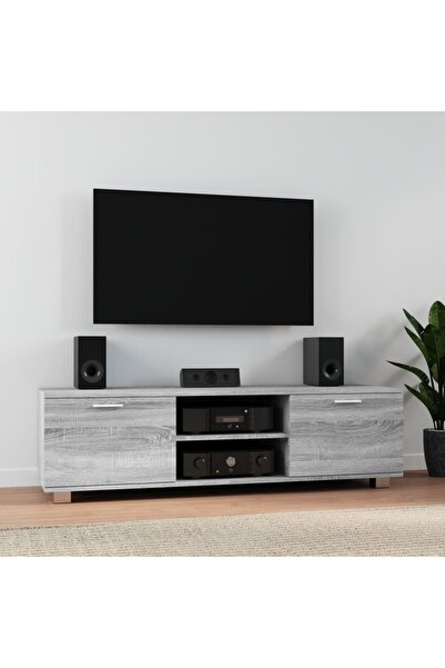 Concept Comodă TV, gri sonoma, 140x40,5x35 cm, lemn prelucrat