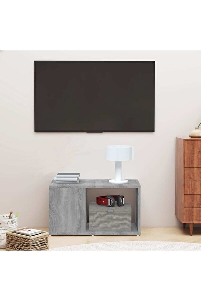 Concept Comodă TV, gri sonoma, 60x24x32 cm , lemn compozit