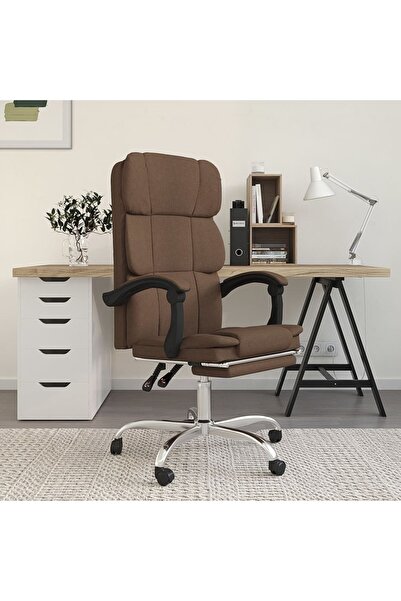 Concept Ανακλινόμενη πολυθρόνα γραφείου, καφέ, υφασμάτινη