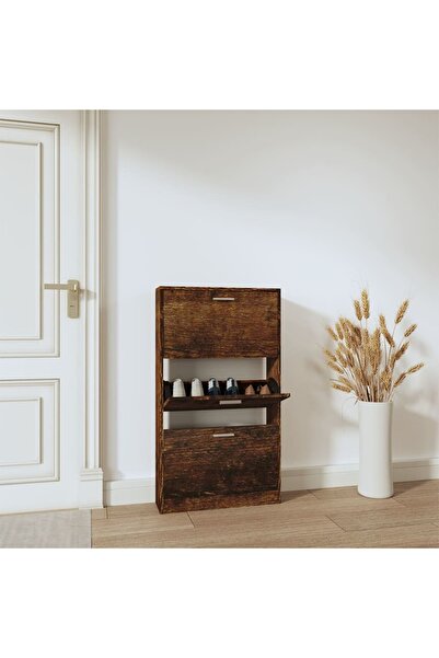 Concept Pantofar, stejar fumuriu, 59x17x108 cm, lemn compozit