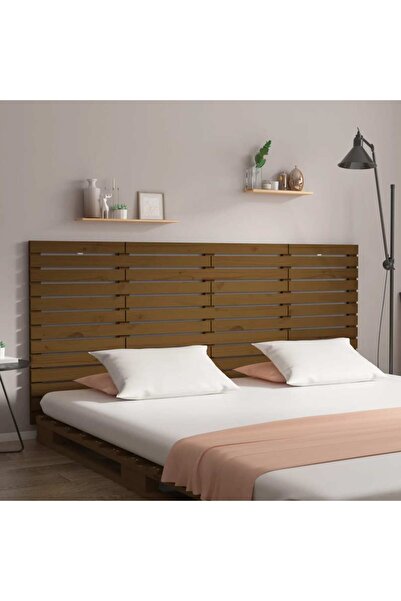 Concept Tăblie de pat pentru perete, maro miere, 156x3x91,5 cm lemn pin