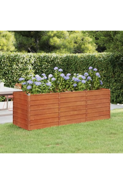 Concept Γλάστρα κήπου, γκρι, 240x80x77 cm, ατσάλι Corten