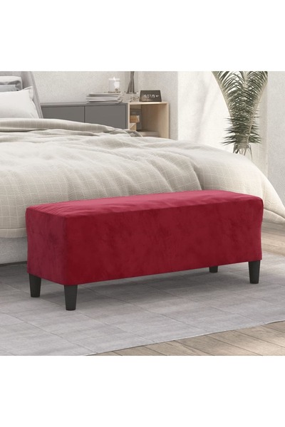 Concept Πάγκος, κόκκινο κρασί, 100x35x41 εκ., Βελούδο