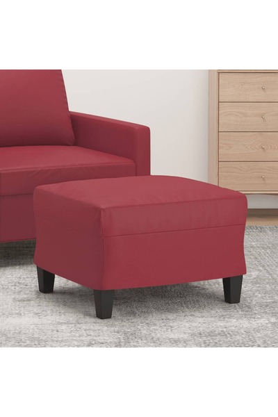 Concept Taburet, roșu vin, 60x50x41 cm, piele ecologică