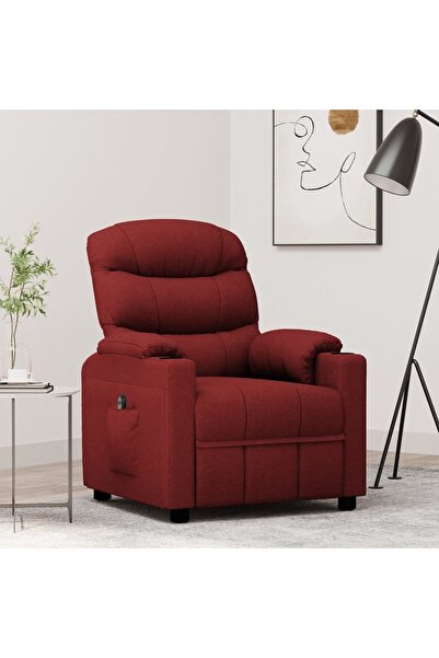 Concept Ηλεκτρική ανακλινόμενη πολυθρόνα, κόκκινο κρασί, ύφασμα
