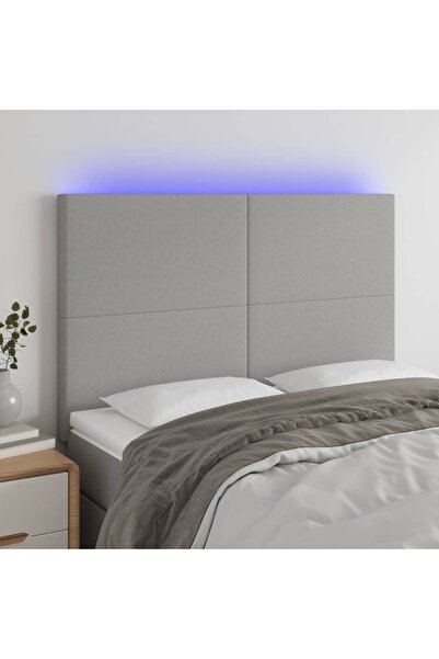 Concept Κεφαλάρι LED, ανοιχτό γκρι, 144x5x118/128 cm, ύφασμα