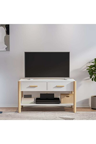 Concept Comodă TV, alb, 82x38x45 cm, lemn prelucrat