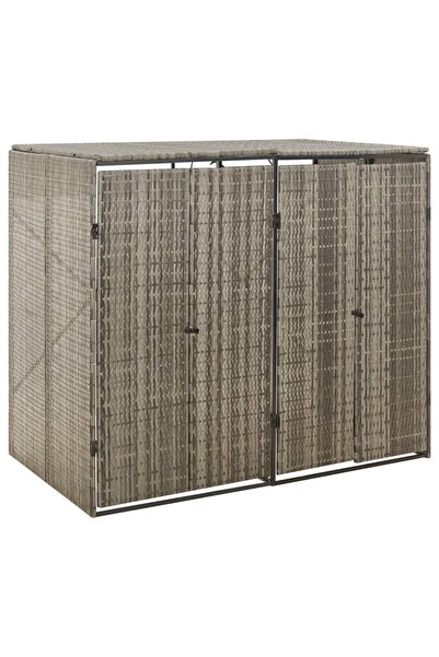 Concept Διπλό αποθηκευτικός χώρος για κάδους, γκρι, 140x80x117 cm, πολυρατάν