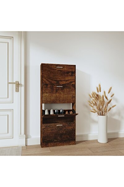 Concept Pantofar, stejar fumuriu, 59x17x150 cm, lemn compozit