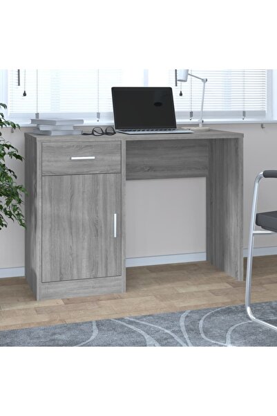 Concept Birou cu sertar și dulap gri sonoma 100x40x73 cm lemn prelucrat