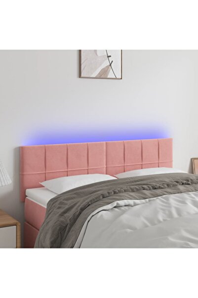 Concept Κεφαλάρι LED, ροζ, 144x5x78/88 cm, Βελούδο