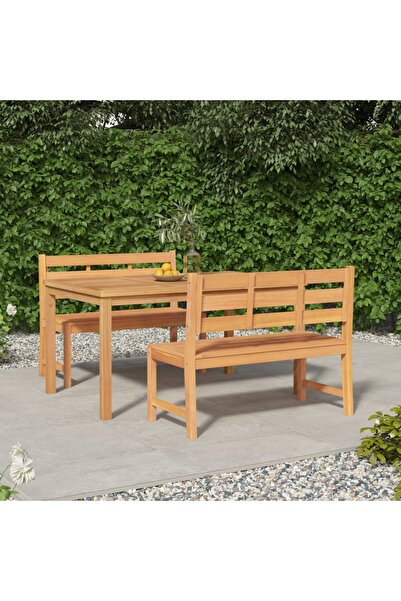 Concept Set de masă pentru grădină, lemn masiv de tec, 3 piese