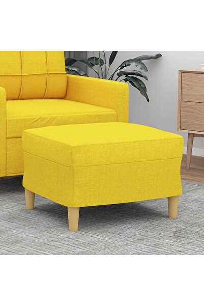 Concept Taburet, galben deschis, 60x50x41 cm, material textil