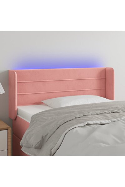 Concept Κεφαλάρι LED, ροζ, 83x16x78/88 cm, Βελούδο
