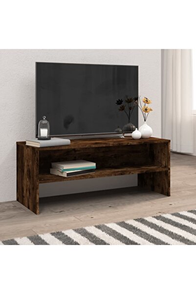 Concept Comodă TV, stejar fumuriu, 100x40x40 cm, lemn compozit