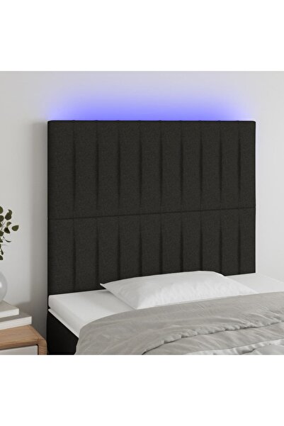 Concept Κεφαλάρι LED, μαύρο, 90x5x118/128 cm, ύφασμα