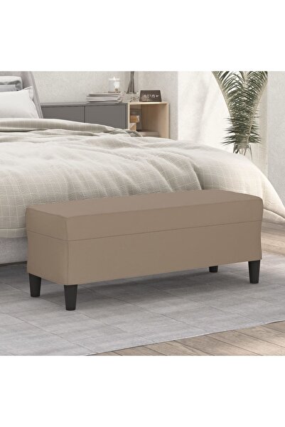 Concept Πάγκος, καπουτσίνο, 100x35x41 cm, οικολογικό Δερμάτινο