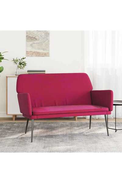 Concept Bancă, roșu vin, 108x79x79 cm, catifea