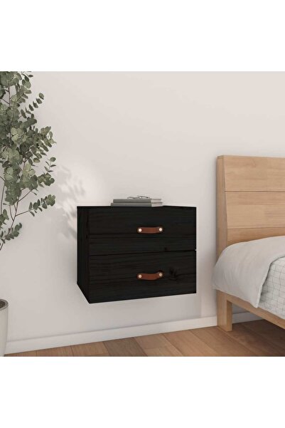 Concept Noptiere de perete, negru, 50x36x40 cm