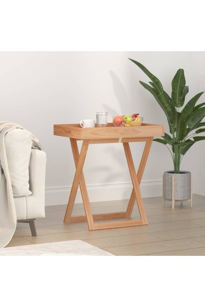 Concept Masă pliantă cu tavă, 52x36x56,5 cm, lemn masiv de nuc