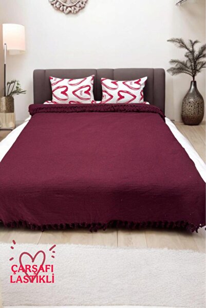 Arma Concept Double Pique Bedspread Set & 2 Pieces Pillowcase & Patterned Fit...