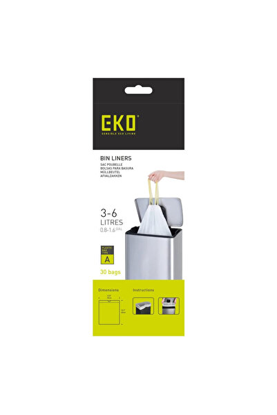 EKO Garbage bag set "A", white, 3-6 L, 24x30 pcs.